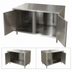 Thumbnail image #3 for BK Resources Dual-Access Stainless Steel Chef Table Cabinet Base with Hinged Doors, 24 x 24 Inch
