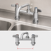 Thumbnail image #3 for equip 4-Inch Centers Deck Mount Mixing Faucet with 6-Inch Swing Nozzle