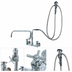 Thumbnail image #3 for Big-Flo 8-Inch Wall Mount Pre-Rinse Mixing Faucet with 12-Inch Swing Nozzle and 104-Inch Hose