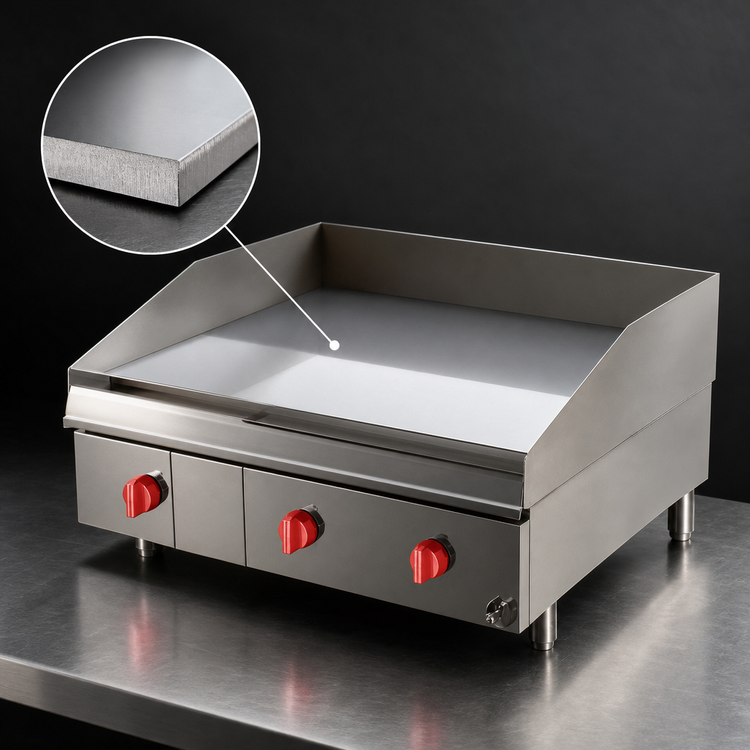 Product image #3 for Lang LG Series 72-Inch Extended Depth Gas Countertop Griddle with Chrome Griddle Plate and Solid State Controls