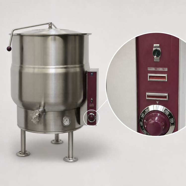 Product image #3 for Crown EL-60 60 Gallon Electric Stationary Kettle with 2/3 Jacket