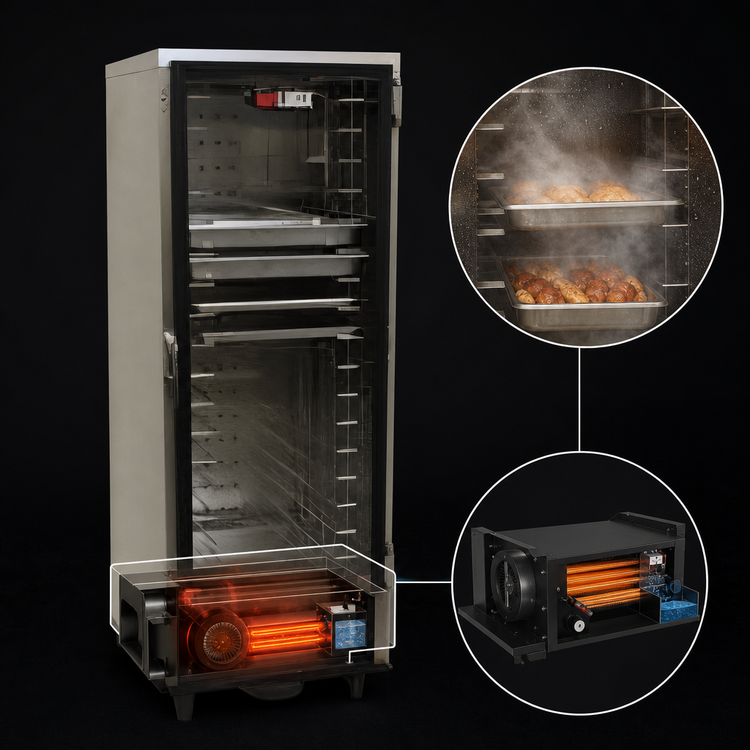 Product image #3 for hotLOGIX HL2-14 3/4 Height Humidified Heated Holding Cabinet / Heater Proofer