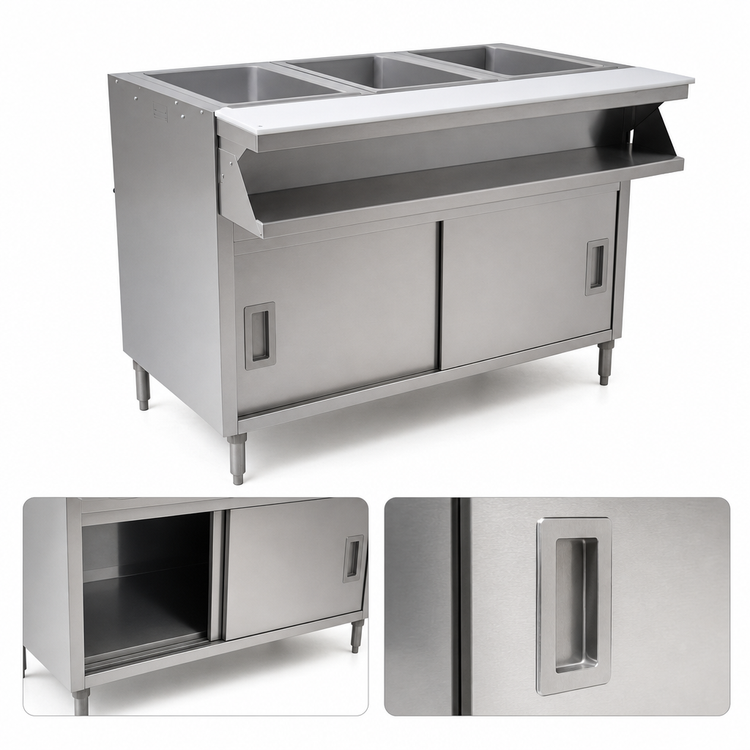 Product image #3 for Spec-Master SHT3CB-240-3 Electric Sealed Well Hot Food Table with AutoFill, 3-Pan