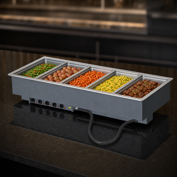 Product image #3 for Vollrath 5-Well Drop-In Electric Hot Food Well with Auto-Fill and Thermostatic Controls