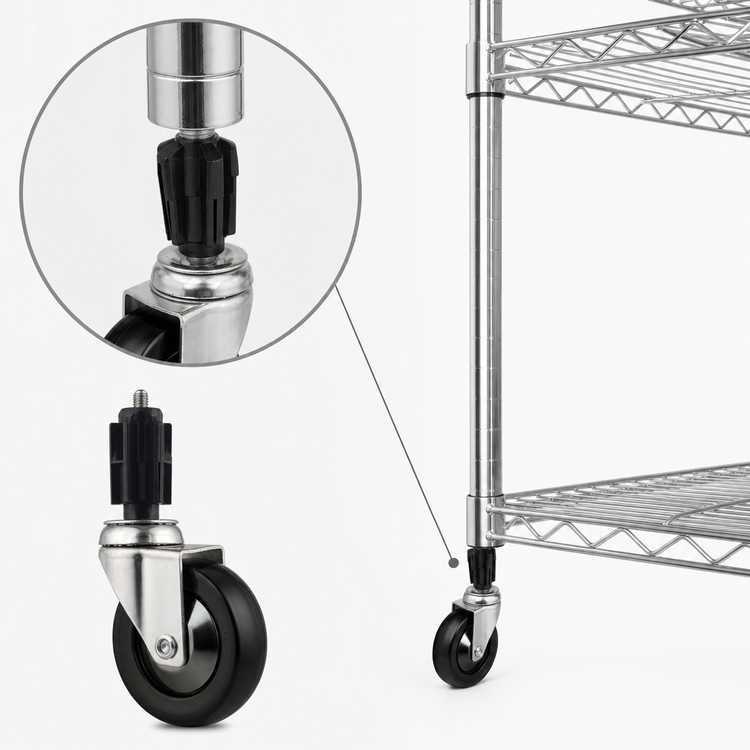 Product image #3 for Commercial Shelving Stem Caster Without Brakes
