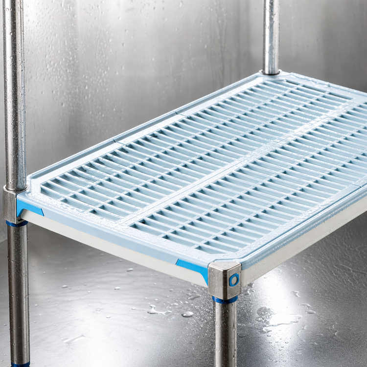Product image #3 for MetroMax i 72" x 24" Blue Vented Open Grid Polymer Shelf