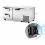 Thumbnail image #3 for True Mfg. - General Foodservice TUC-67D-2-HC 2-Section Undercounter Refrigerator, 1 Door/2 Drawers, Stainless Steel, Side-Mounted Self-Contained