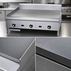 Thumbnail image #3 for Jade Range (Middleby) Supreme JGM-2484-F 84-Inch Floor Model Natural Gas Griddle, 1-Inch Smooth Steel Plate, Manual Controls