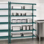 Thumbnail image #3 for Eagle Group Valu-Gard A5-74-1836VG 5-Tier Add-On Wire Shelving Unit, 36 x 18 x 74 Inches, Green Epoxy