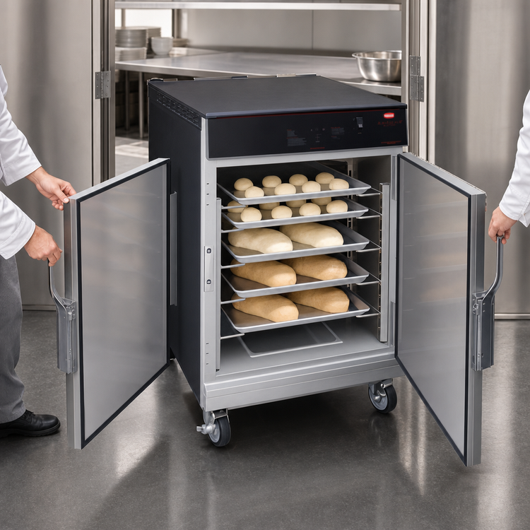 Product image #3 for Hatco Flav-R-Savor Pass-Thru Mobile Heated Holding Cabinet, 7 Full-Size Sheet Pan Capacity