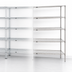 Thumbnail image #3 for Metro Super Erecta Add-On Wire Shelving Unit, 42W x 21D x 74H, 5 Shelves, Chrome Plated