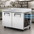 Thumbnail image #3 for True 48-Inch Two-Section Stainless Steel Worktop Freezer with Solid Doors and Rear-Mounted Self-Contained Refrigeration