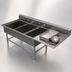 Thumbnail image #3 for John Boos Pro-Bowl 3-Compartment Bakery Sink with Right Drainboard