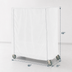 Thumbnail image #3 for Metro White Uncoated Knitted Polyester Cart Cover for 60 x 21 x 62 Inch Queen Mary & Banquet Carts