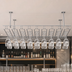 Thumbnail image #3 for Chrome-Plated Ceiling-Mounted Overhead Glass Rack with 8 Channels, 18 x 36 x 4 Inches