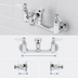 Thumbnail image #3 for T&S Brass B-0674-POL 8-Inch Wall Mount Service Sink Faucet with Vacuum Breaker Nozzle, Pail Hook and Garden Hose Outlet