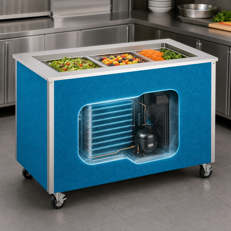 Product image #4 for Vollrath 4-Series Signature Server Stainless Steel Countertop Refrigerated Cold Food Station, 60 x 28 x 27 Inches