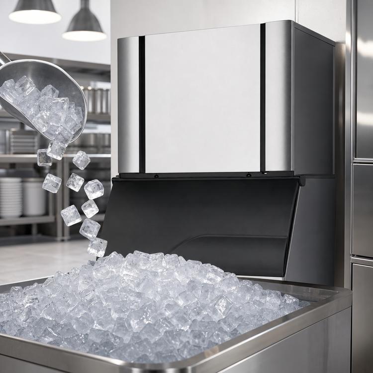 Product image #4 for Ice-O-Matic Elevation Series 48-Inch Wide Water-Cooled Modular Half Size Cube Ice Maker, 1,560 lb/Day