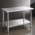 Thumbnail image #3 for Deluxe Series Stainless Steel Work Table with Adjustable Undershelf, 48