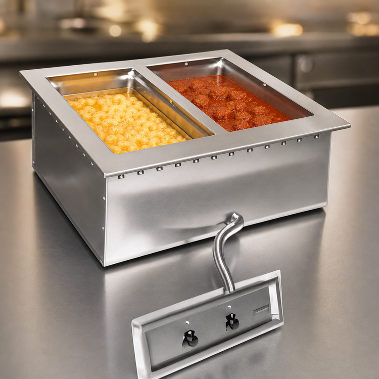 Product image #3 for Eagle Group SGDI-2-120T 2-Well Drop-In Electric Hot Food Well, Wet/Dry, 120V, No Drain