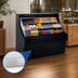 Thumbnail image #3 for Howard-McCray Ovation Series SC-OS30E-3C-B-LED 39-Inch Self-Contained Curved Open Merchandiser Refrigerator, 44-Inch High, Black, LED Lighting