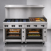 Thumbnail image #3 for Wolf Challenger XL 72-Inch Gas Restaurant Range with 8 Open Burners, 24-Inch Thermostatic Griddle, Standard Oven, and Convection Oven