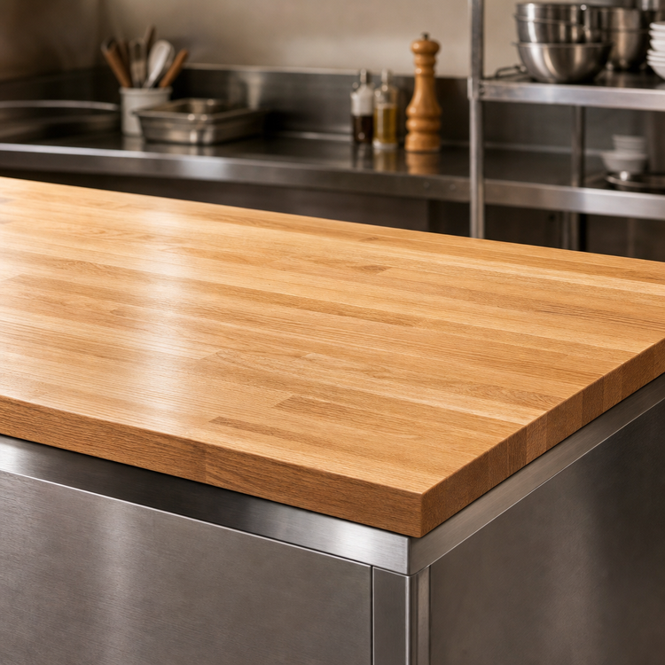 Product image #3 for Appalachian Red Oak Island Countertop, 120 x 36 x 1-1/2 Inch, Blended Edge Grain, Penetrating Oil Finish
