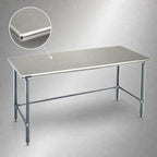 Thumbnail image #3 for Eagle Group Budget Series T3660GTB 60"W x 36"D 430 Stainless Steel Flat Top Work Table with Galvanized Base