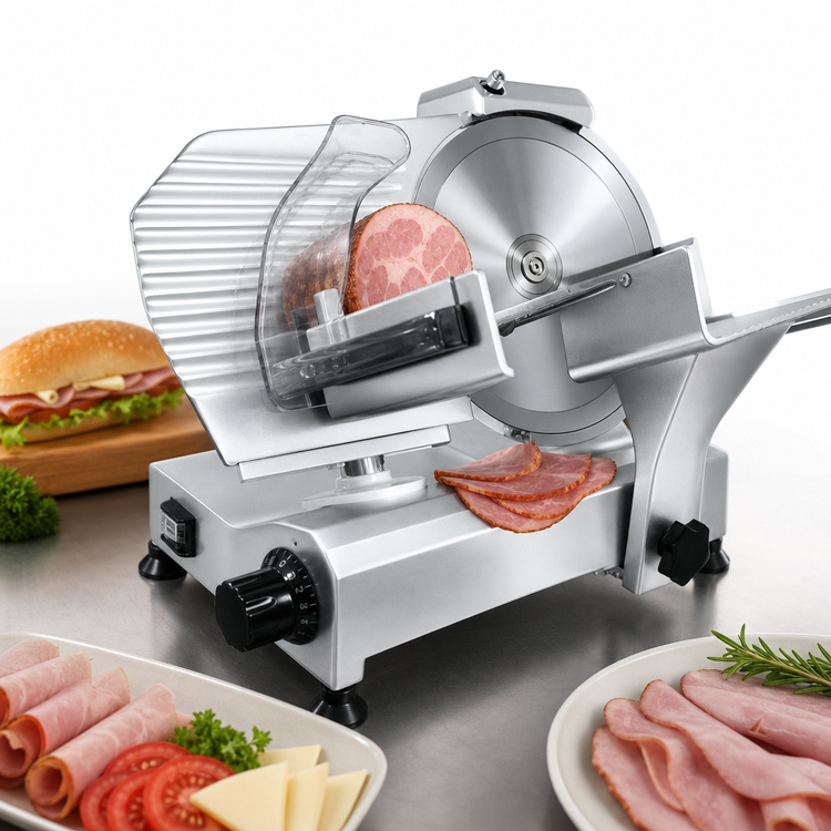 Product image #3 for Trento 9-Inch Gravity Feed Manual Meat Slicer, Belt-Driven, 1/4 HP, 120V