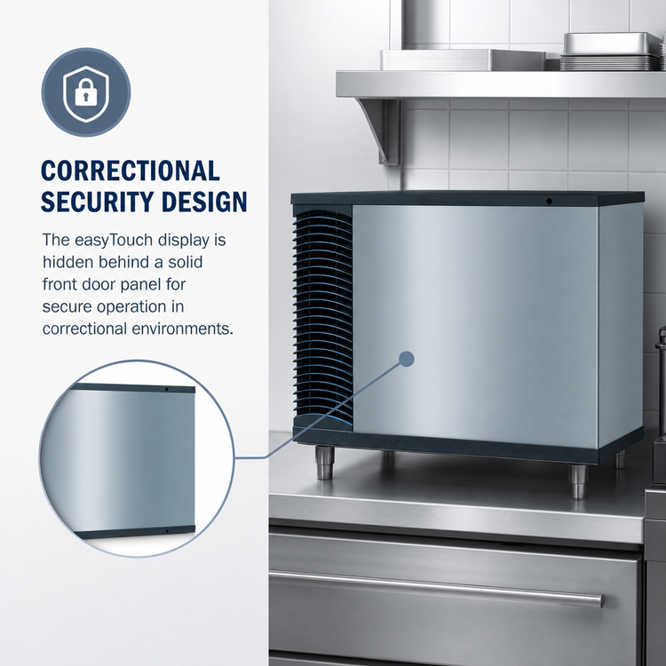 Product image #3 for Manitowoc Indigo NXT Correctional Air-Cooled Self-Contained Dice Cube Ice Maker, 680 lb/24 Hr