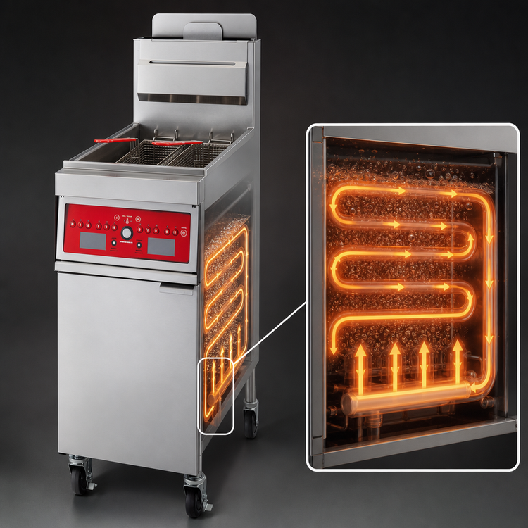 Product image #4 for Vulcan PowerFry3 High-Efficiency Gas Floor Fryer, 85-90 lb. Capacity, 21 Inch Wide