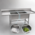 Thumbnail image #3 for Eagle Group S16 Series 2-Compartment Stainless Steel Sink with Left Drainboard