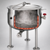 Thumbnail image #3 for Cleveland Range Short Series 60-Gallon Direct Steam Jacketed Kettle with Open Tri-Leg Base
