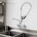 Thumbnail image #3 for Steel Works Stainless Wall-Mount Pre-Rinse Faucet with 12-Inch Add-On Faucet, 8-Inch Centers