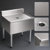 Thumbnail image #3 for Eagle Group 1800 Series 48-Inch Freestanding Workboard Unit with Embossed Drainboard Top