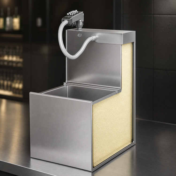 Product image #3 for Tobin Ellis Signature 12-Inch Insulated Bottle Well with Integrated Soda Manifold Housing