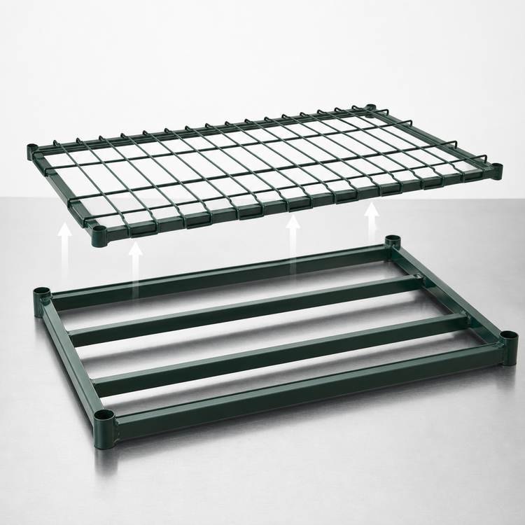 Product image #3 for Metro Super Erecta 24" W x 21" D Dunnage Shelf with Removable Wire Deck and Metroseal 3 Finish
