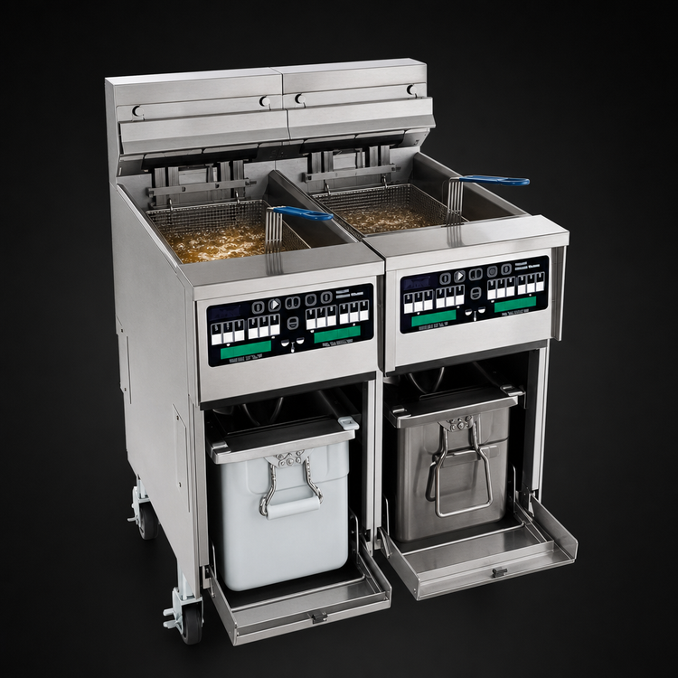 Product image #3 for Solstice Electric Reduced Oil Volume Fryer System, 2 Tanks, 30 lb. and 40 lb. Capacity