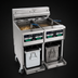 Thumbnail image #3 for Solstice Electric Reduced Oil Volume Fryer System, 2 Tanks, 30 lb. and 40 lb. Capacity