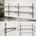 Thumbnail image #3 for Advance Tabco Special Value Series 2-Tier Adjustable Wall-Mount Wire Shelving Post and Brackets for 18-Inch Deep Shelves