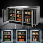 Thumbnail image #3 for Delfield 18691BUCMP 91-Inch Three-Section Refrigerated Work Table, 3-Door, Stainless Steel