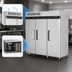 Thumbnail image #3 for Turbo Air M3 Three-Section Reach-In Refrigerator with Solid Doors, 65.8 Cu. Ft., Top-Mount Compressor