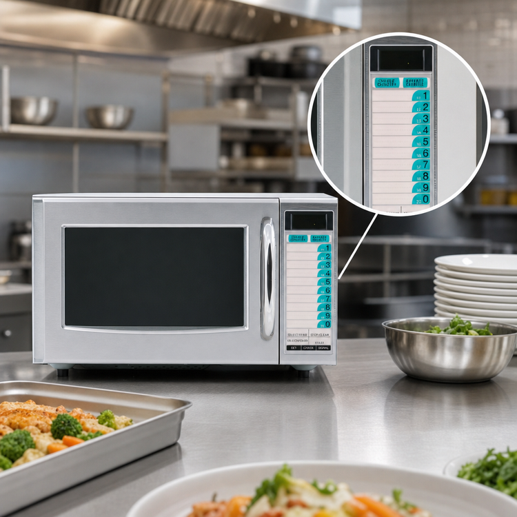 Product image #4 for Sharp Express Defrost R-21LTF Medium Duty Countertop Commercial Microwave Oven, 1.0 Cu. Ft., 1000W, Stainless Steel
