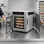 Thumbnail image #4 for Metro HotBlox™ HBCN4-DCPS-CT Narrow 4-Pan Pass-Thru Insulated Holding Cabinet, Countertop, Digital Touchscreen, Clear Front/Solid Rear
