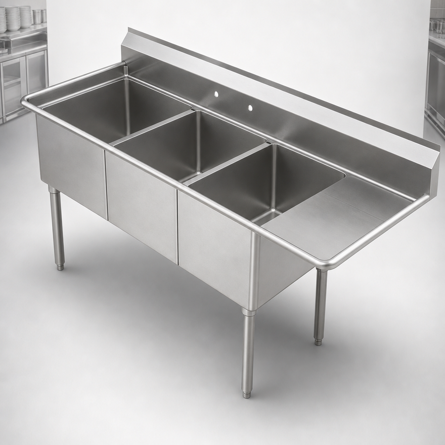 Three-Compartment Basin