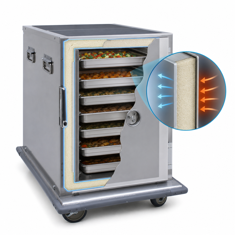Product image #3 for Cres Cor Half-Size Insulated Mobile Pan Transport Cabinet for 8 18" x 26" Pans