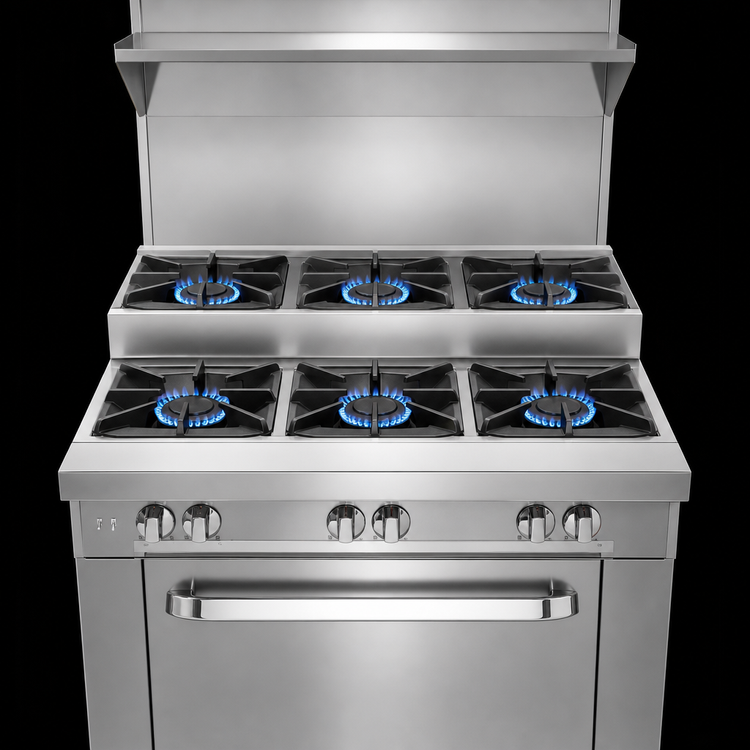 Product image #3 for Southbend Platinum 36-Inch Heavy Duty Gas Range with 6 Open Burners, Step-Up Rear Burners, and Standard Oven