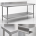 Thumbnail image #3 for Spec-Master Marine Series 108-Inch x 30-Inch Stainless Steel Work Table with Backsplash and Undershelf