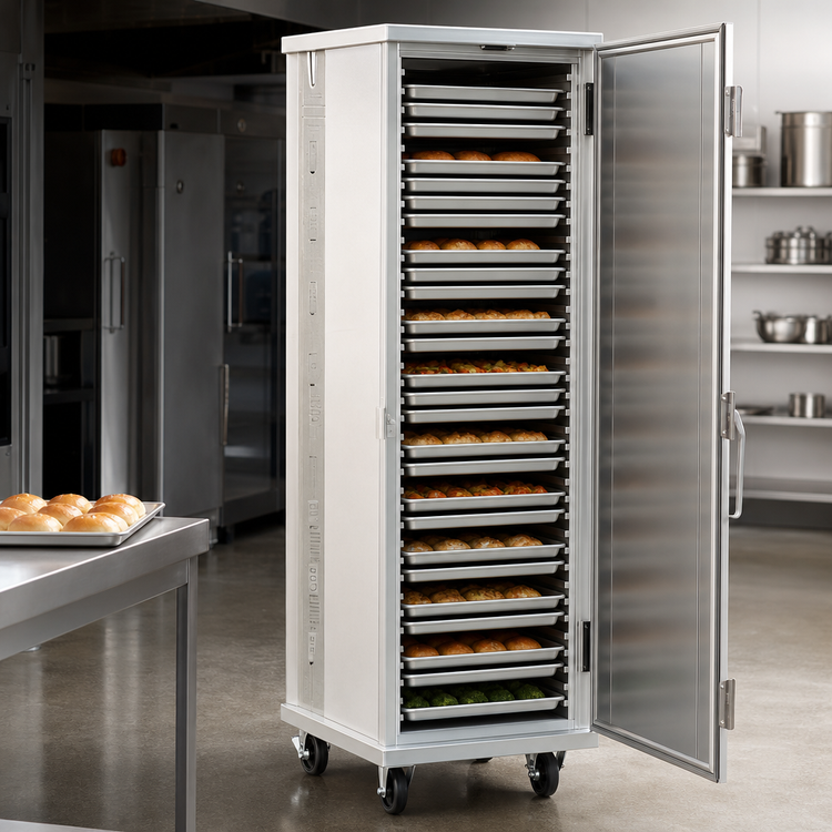 Product image #3 for New Age Full-Height Enclosed Mobile Aluminum Pan Rack for 40 18 x 26 Inch Sheet Pans