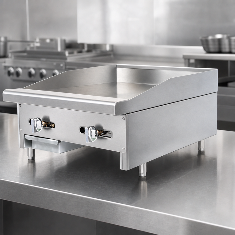 Product image #3 for Turbo Air Bake Tech Radiance 24-Inch Countertop Manual Gas Griddle, 44,000 BTU